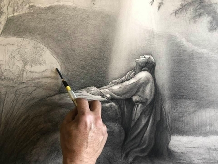 Jesus praying at Gethsemani
